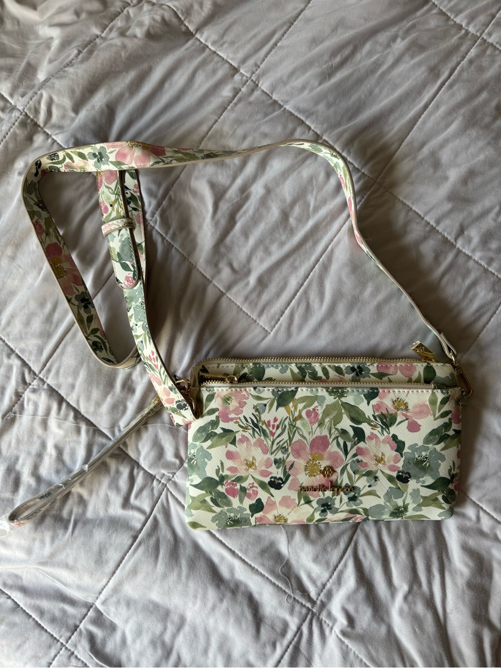 Nanette Lepore Floral Crossbody in Pink and Green